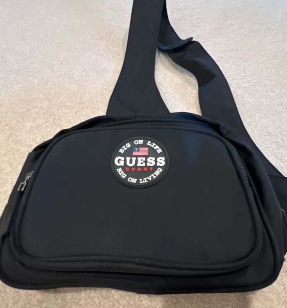 Guess Sport Big On Life‎ Black Sling Crossbody Bag Y2K